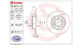 Диск тормозной задний Brembo 08.B413.11